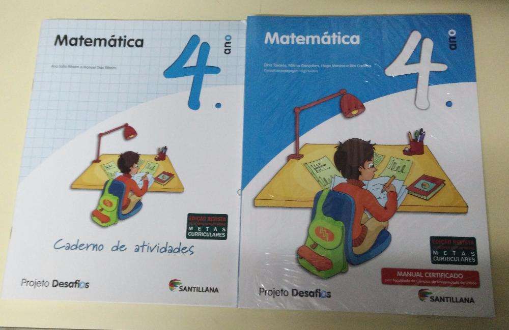 Manual Escolar 4º Ano - Desafios Matemática 4.ºano - NUNCA USADO