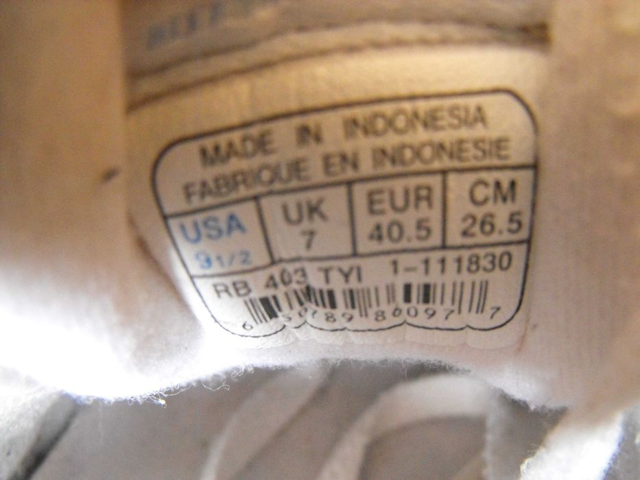 Buty REEBOK Classic 40/41 26.5cm Skóra* białe skórzane