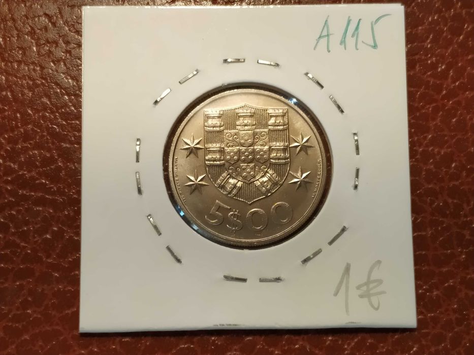 A115 moeda de 5 escudos de 1978 (barcos) - Portugal