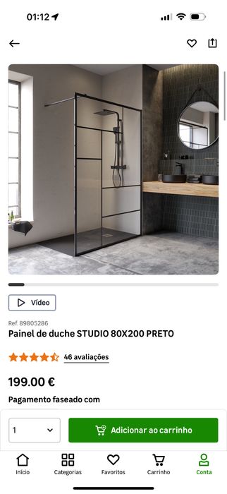 Painel de duche STUDIO 80X200