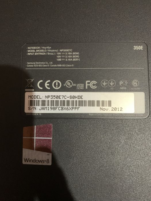 Ноутбук Samsung Series 3 (NP350E7C-S0HDE)