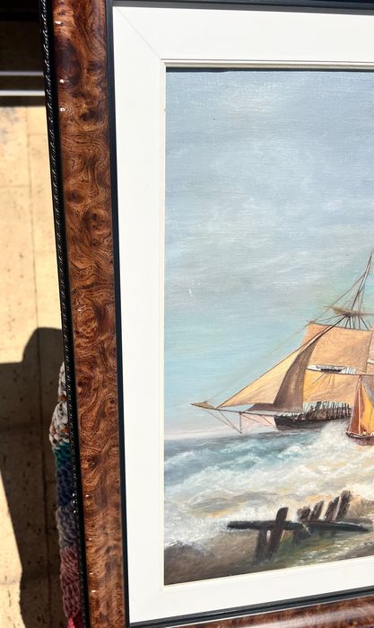 Quadro a óleo “barco”