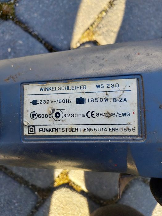 Szlifierka kątowa, tarcza 230 mm