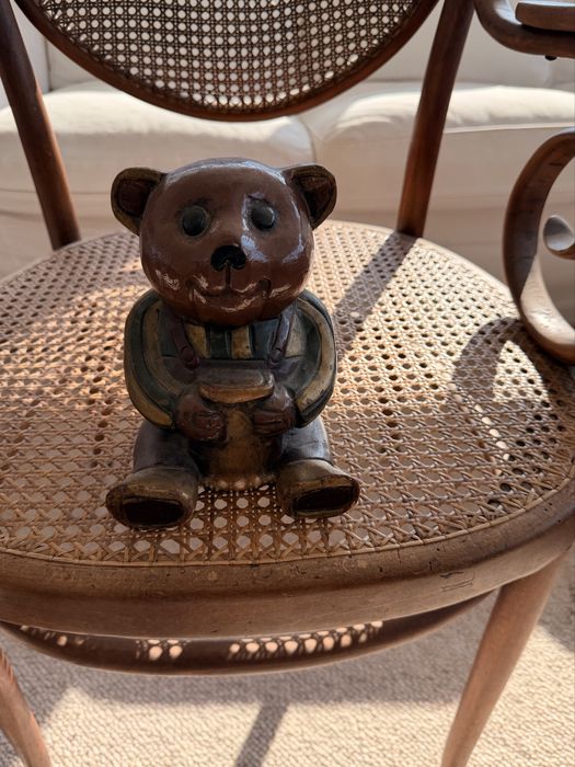 Figurki drewniane misie vintage