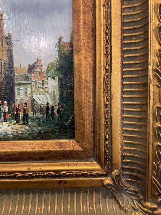 Pintura óleo em madeira sendo Irlanda 28x33cm