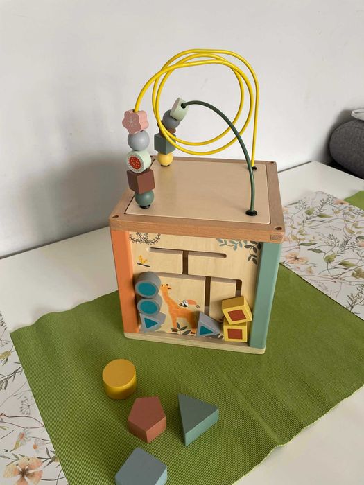 Smiki kostka edukacyjna drewniana - jak nowa