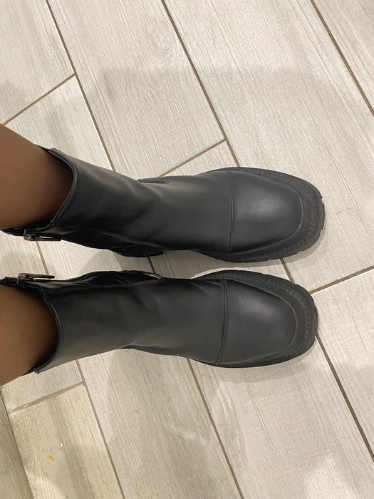 Зимові шкіряні чоботи