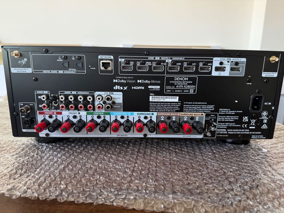 Denon AVR-X2800H – Receiver AV 7.2 – HDMI 2.1 – Como novo
