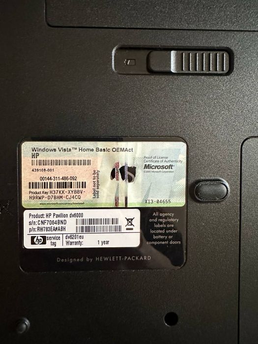 Ноутбук HP Pavilion dv6700