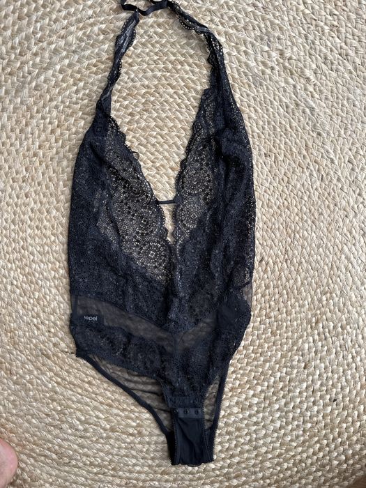 czarne Body transparentne am bielizna damska