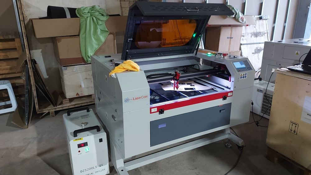 Máquinas Laser CO2 100w 900x600mm corte/gravação Garantia