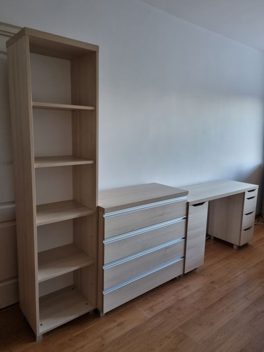 Zestaw mebli komoda+biurko+regał
