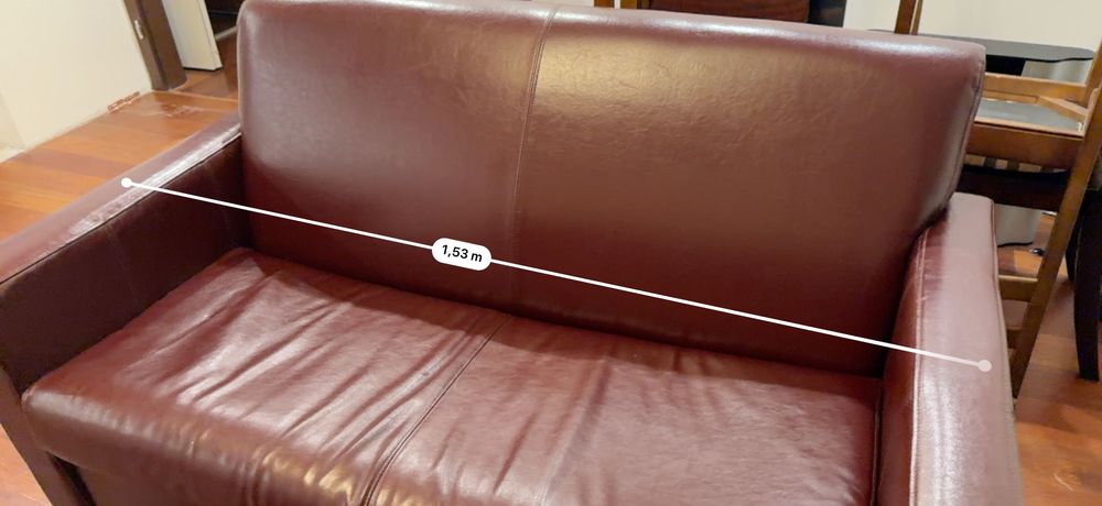 Sofa skórzana rozkładana z funkcją spania