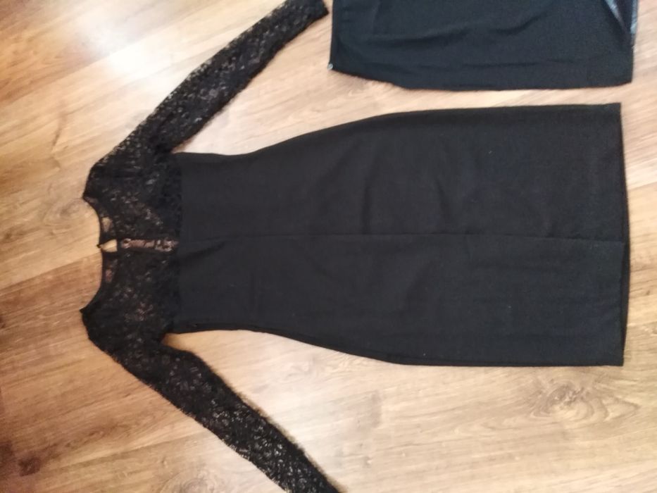 Avon вечернее платье чёрное с кружевом р.40-42,S