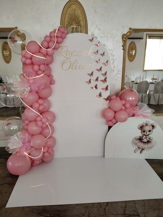 Ścianki balonowe chrzest/ roczek Brzeg i okolice