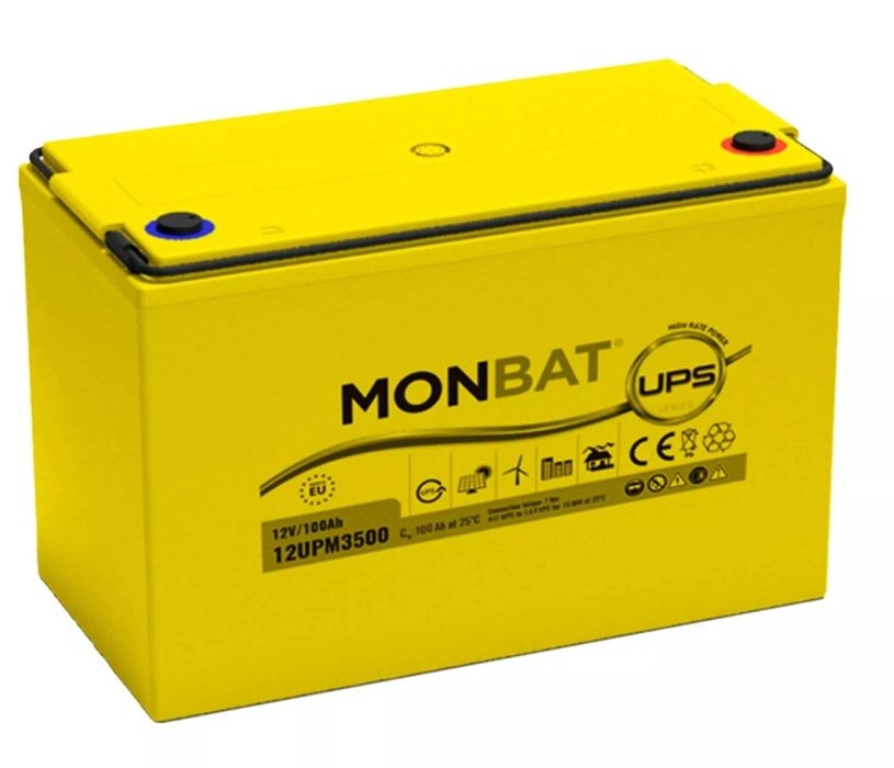 Акамулятор   AGM GEL MONBAT для безперебійного живлення, 12V100Ah 12 UPM3500.