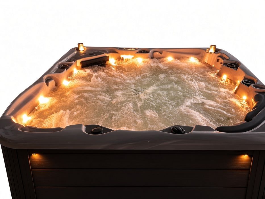 WANNA SPA 6-osobowa z dwoma wygodnymi leżankami.  Wymiary 225x225x90/105