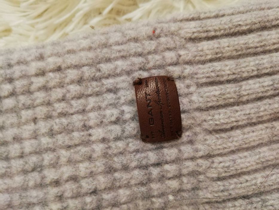 sweter wełniany Gant XS S 36 100% wełna szary