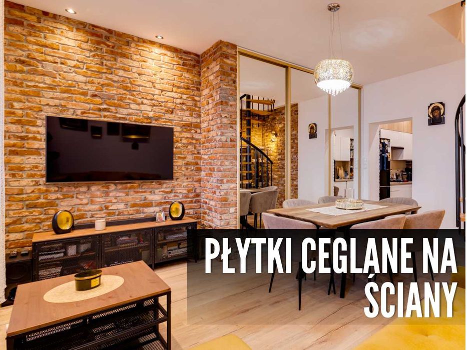 Płytki Ceglane Płytki z Cegły Cegła na Ścianę Cięta Dekoracyjna Lico