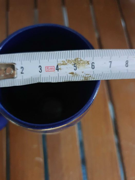 Copos de ceramica azul antigo vintage