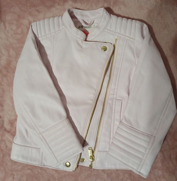 Kurtka dziewczęca rozm 104, h&m eko-skóra (3-4 lata)