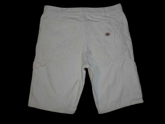 Spodenki szorty DICKIES W32=43,5/55cm M jeansy białe