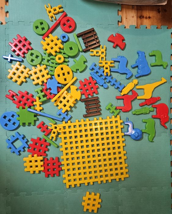 Klocki Wafle Marioinex duże 61 szt. Zwierzęta i postacie