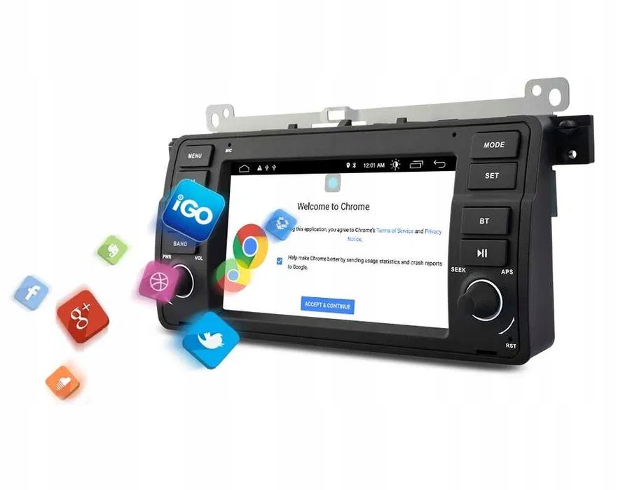 Radio Android BMW E46 / bezprzewodowy Carplay i Android Auto 6+128 GB