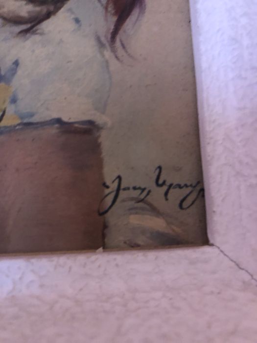 Quadro muito colorido de uma menina