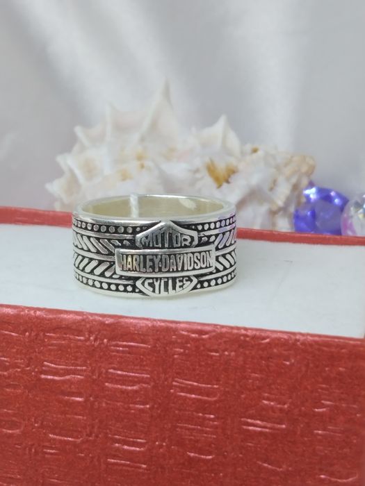 Srebrny pierścionek sygnet Harley Davidson, srebro 925 Rozmiar  22