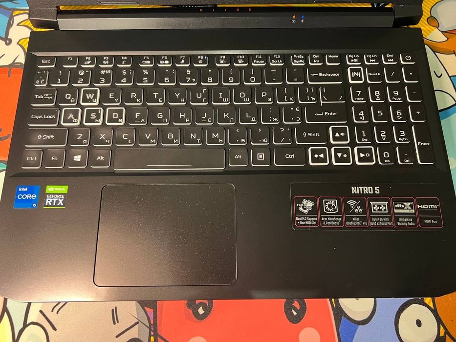 Acer nitro 5 AN515-57-57E4.   RTX 3060, Intel CORE I5-11400H. 165 Герц