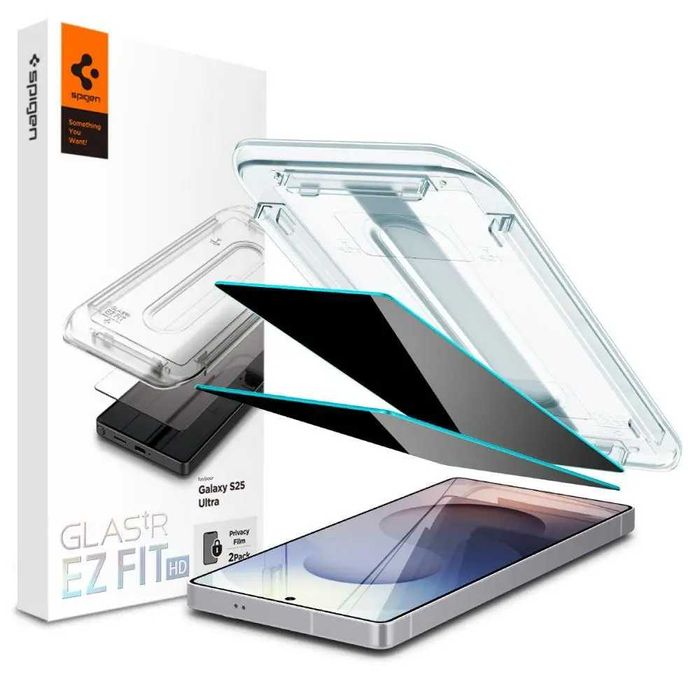 Защитное стекло Spigen Glas.tR EZ FIT Privacy 2-Pack Samsung S25 Ultra