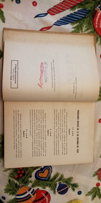 Álgebra 4° a 6° ano 1941. Gramática inglesa 1929 em bom estado.