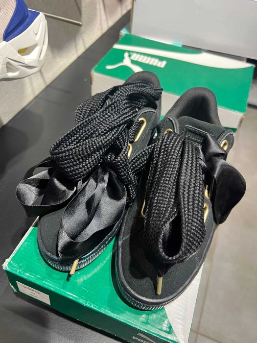 Кросівки Puma Suede Heart Satin Wn's "Puma Black" — EUR 38 (24 см), Нові