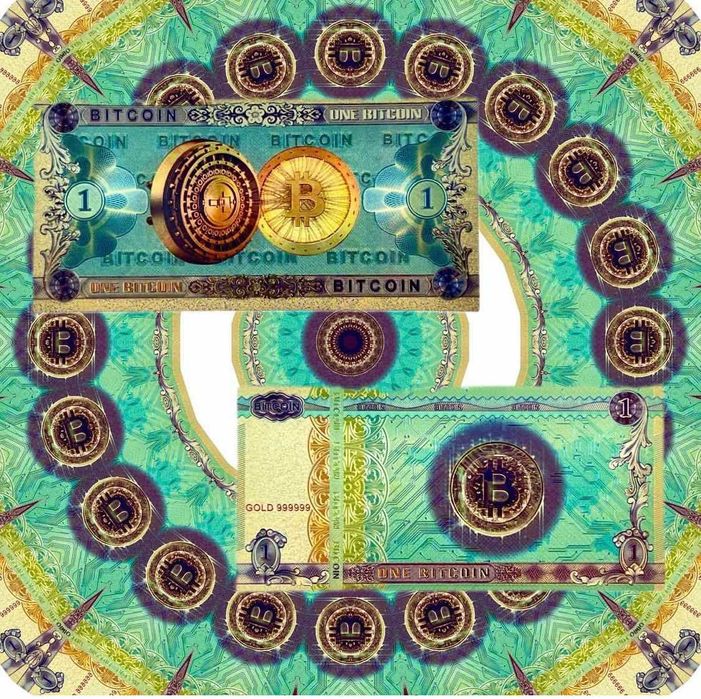 Nota de lembrança de 1 bitcoin