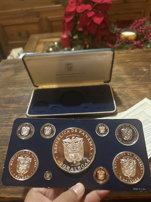 Proof Set de 1975 Panama Prata