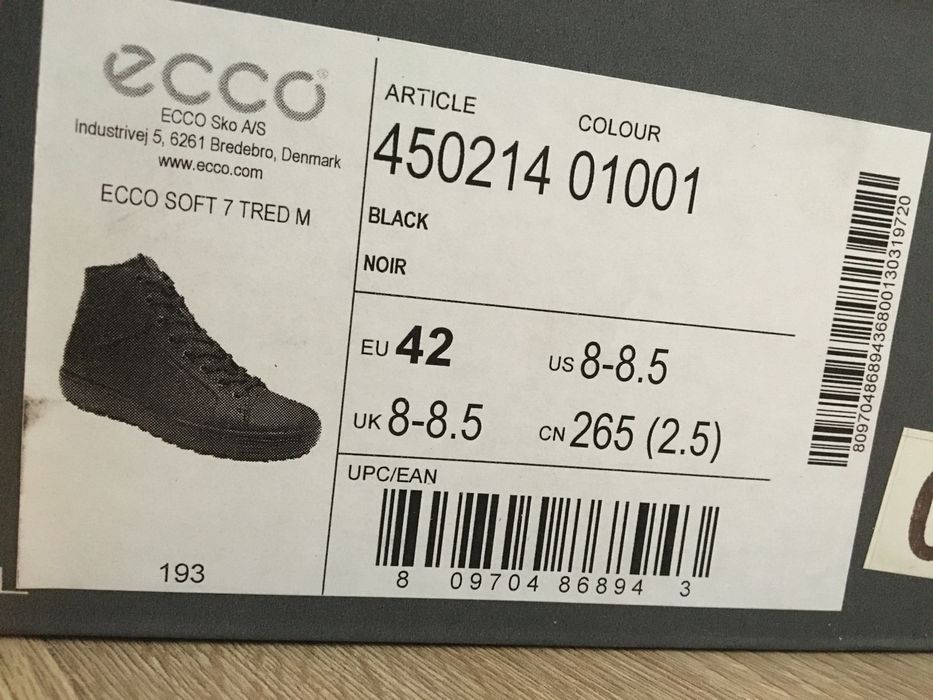 Мужские ботинки Ecco soft 7 tred,42,46