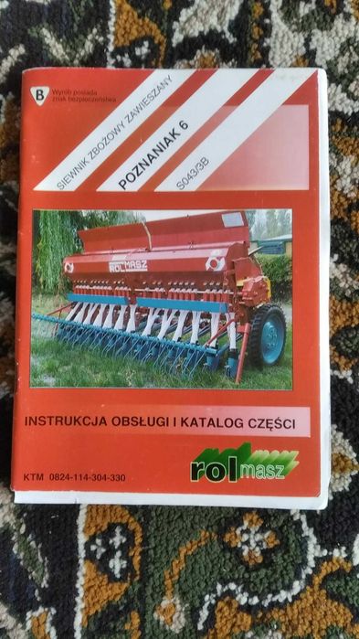 Instrukcja obsługi siewnika Poznaniak 6 S043,S043B wydanie oryginalne