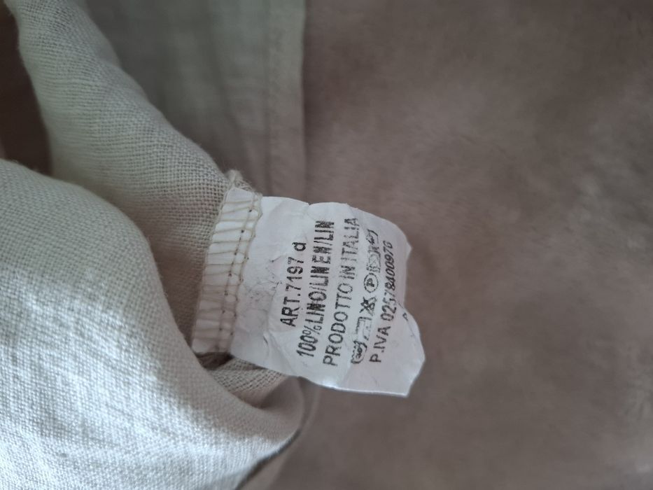Nowa beżowa lniana koszula