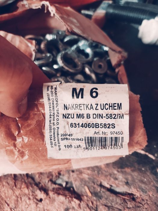 Nakrętka z uchem stalowa gwint M6 ocynkowana