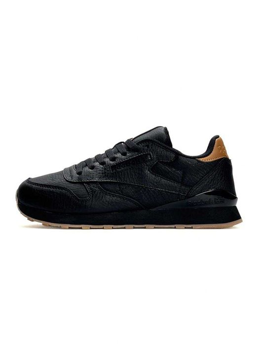 Кросівки Reebok Classic Leather Black Brown premium i89 шкіряні