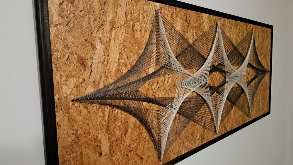Obraz, plakat, rękodzieło. String art, obraz zaplatany sznurkiem