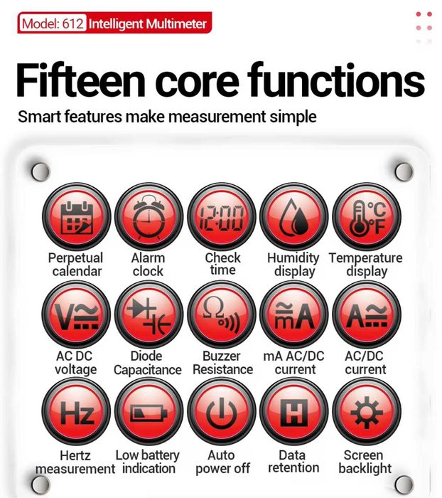 ANENG 612 613 Pro Smart мультиметр тестер AC/DC температура влажность