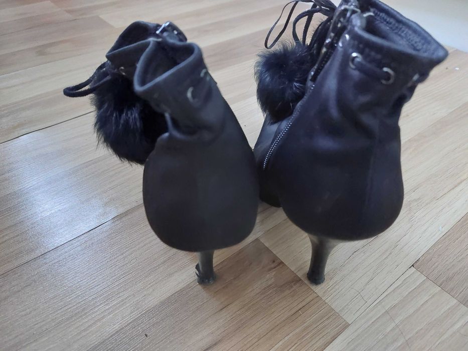 JOEY Buty botki czarne półbuty r.38 wkł.wewn ok.26cm z USA
