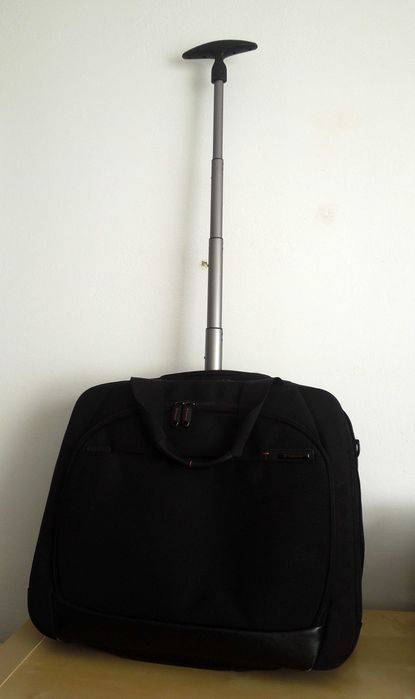 Samsonite Rolling Tote preto - para portátil e bagagem - óptimo estado