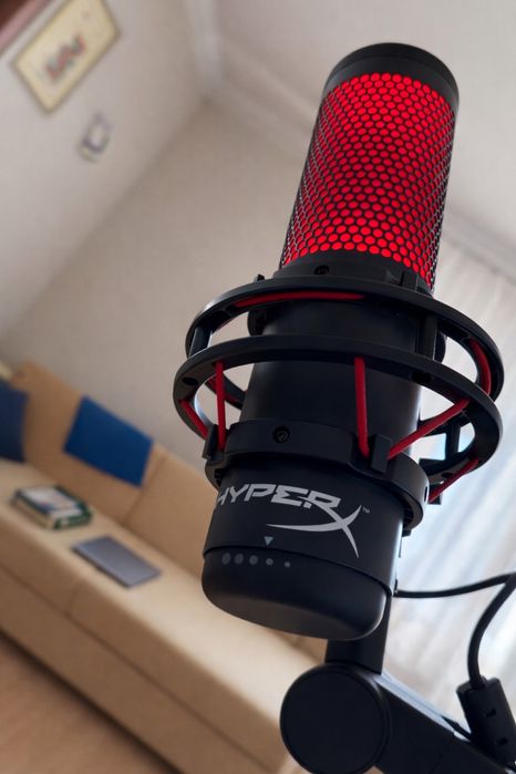Микрофон Hyperx quadcast + поп фильтр в подарок