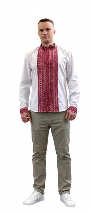 Сукня корсетна на білій основі. Червоний, синій та чорний на білому.