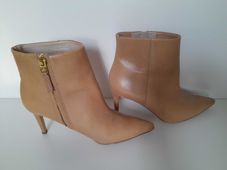 Markowe botki na obcasie Sam Edelman r.6,5=36,5 skóra naturalna jakość