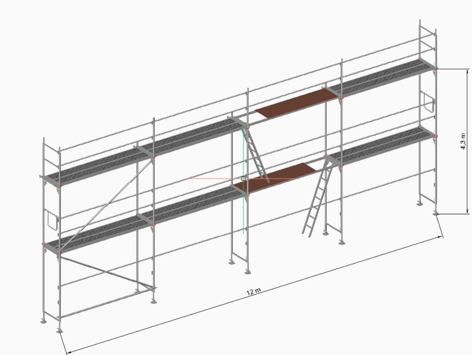 Rusztowanie klinowe fasadowe 73 - 77 m2 baumann altrad