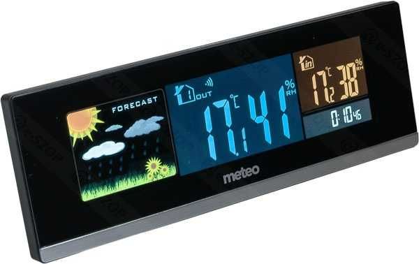 Stacja pogody Meteo SP60 - kolorowy ekran, czujka, zasilacz - NOWA
